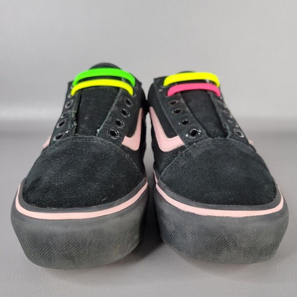 Vans Lazy Oaf Old Skool Platform Black Suede Heart Cutouts Bad For You Size 5 - Picture 7 of 16